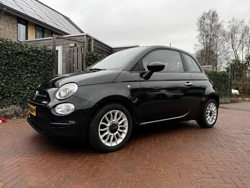 Fiat 500 | 2018 | Zwart | Extreem lage km stand | Nieuwe APK, Auto's, Fiat, Voorwielaandrijving, Stof, Origineel Nederlands, Handgeschakeld