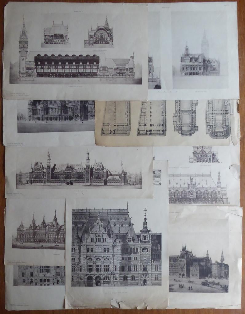 Bouwkundig Tijdschrift 6e deel. Architectuur ontwerpen 1875, Ophalen of Verzenden