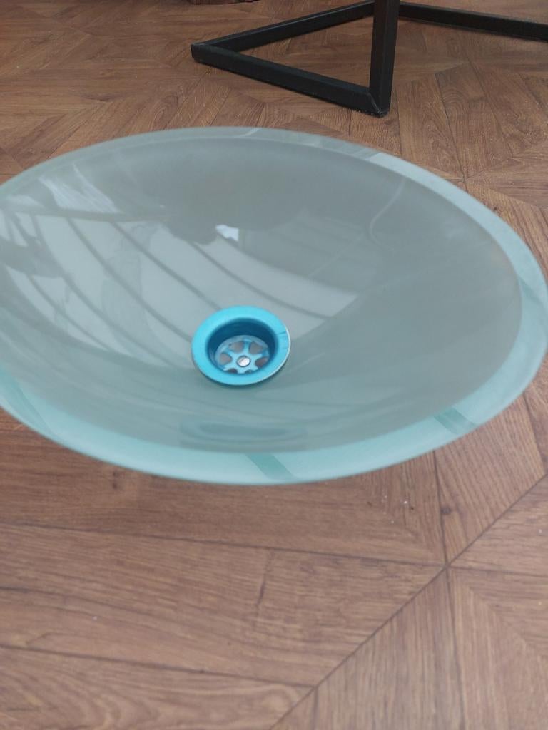 Glazen ovalen waskom, Ophalen, Minder dan 50 cm, Gebruikt, Minder dan 25 cm