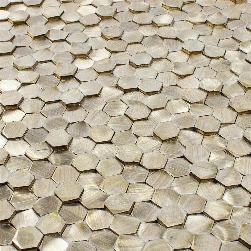 Reflections Colonial 3D | Hexagon Goud, Doe-het-zelf en Verbouw, Tegels, Overige materialen, Wandtegels, Nieuw, Ophalen of Verzenden
