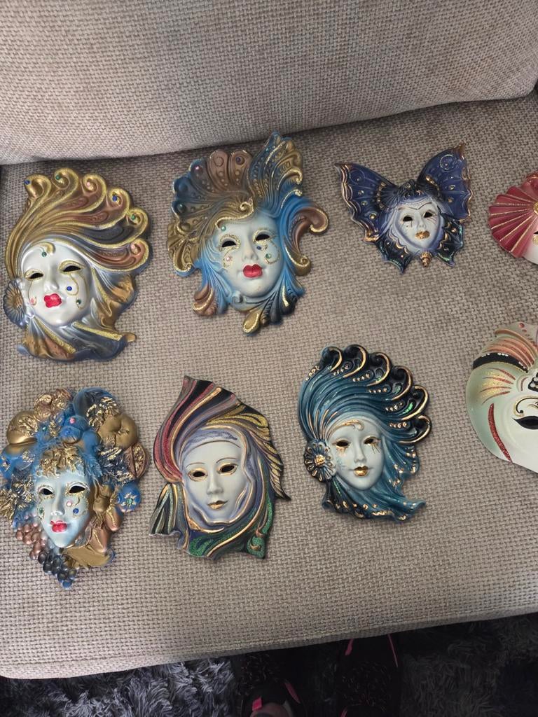 Venetiaanse Maskers - Decoratieve Muurkunst Collectie, Ophalen, Zo goed als nieuw