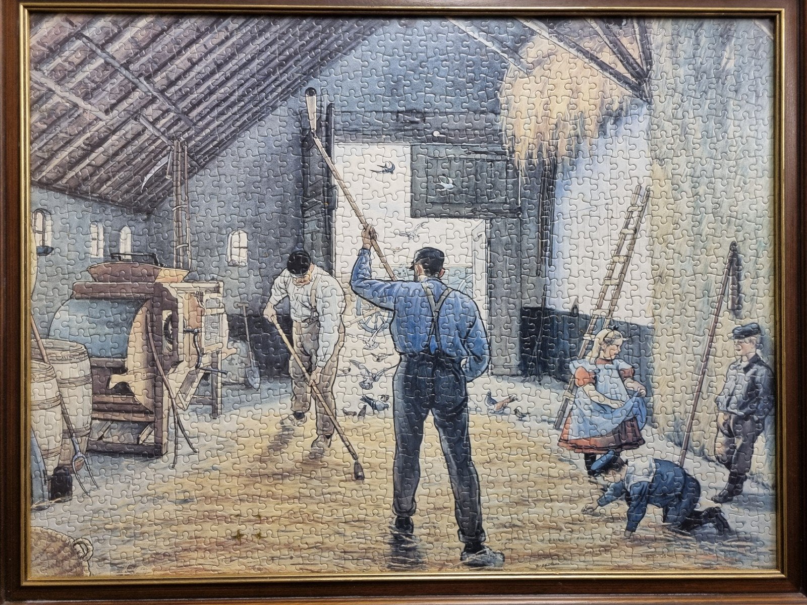 Cornelis Jetses: Graan dorsen met vlegels, Ophalen of Verzenden, Geschiedenis