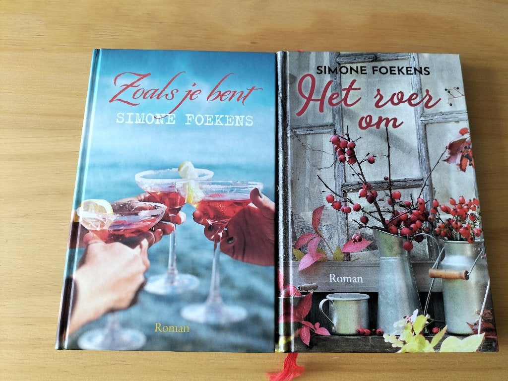 Simone Foekens - Zoals je bent & Het roer om (2 romans), Boeken, Romans, Zo goed als nieuw, Nederland, Ophalen of Verzenden
