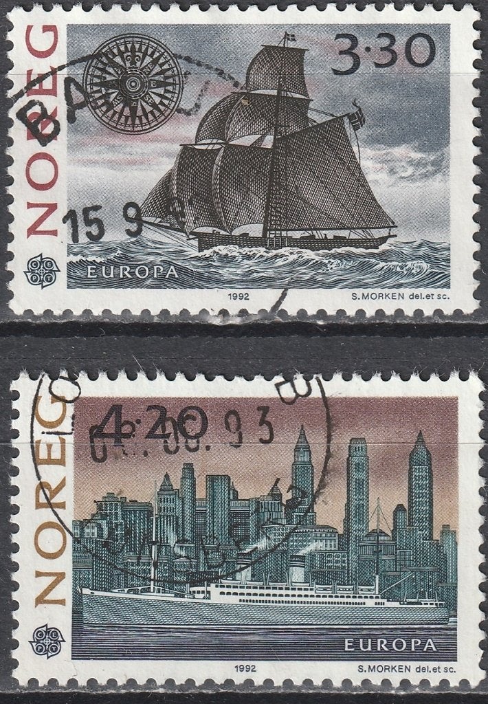 Noorwegen Michel nr. 1096-1097 Gebruikt, Postzegels en Munten, Postzegels | Europa | Scandinavië, Verzenden, Noorwegen, Gestempeld