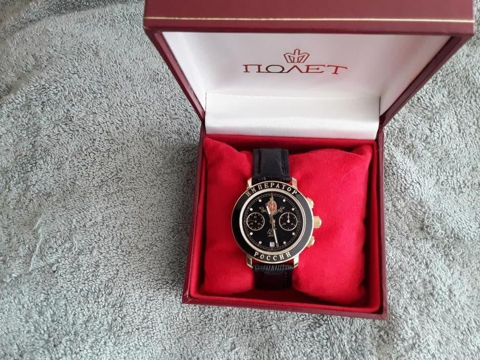 Russisch herenhorloge met lederen band nieuw collectors item, Ophalen of Verzenden, Nieuw, Overige merken
