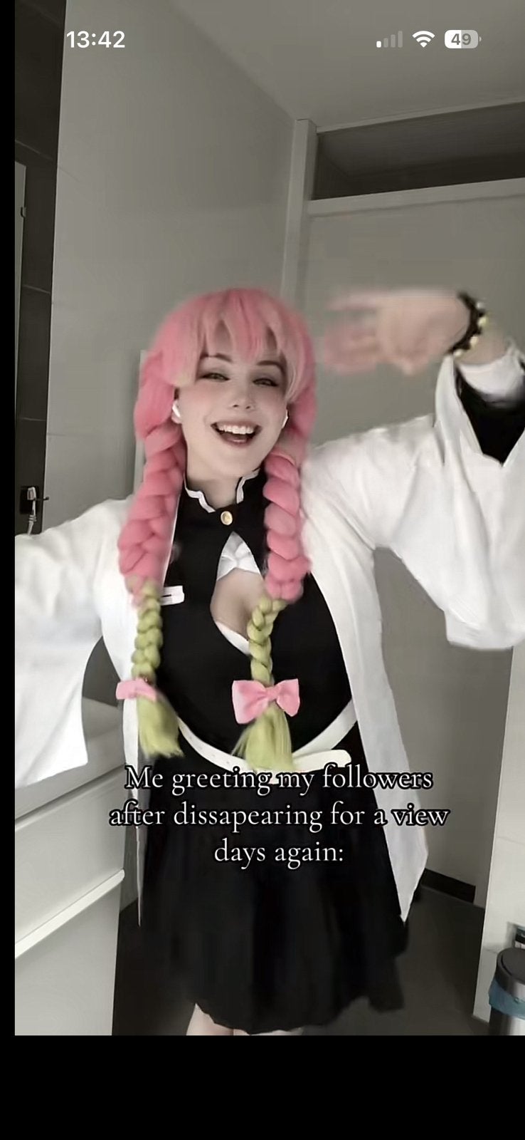 Mitsuri cosplay, Kleding | Dames, Carnavalskleding en Feestkleding, Ophalen of Verzenden, Zo goed als nieuw, Maat 46/48 (XL) of groter