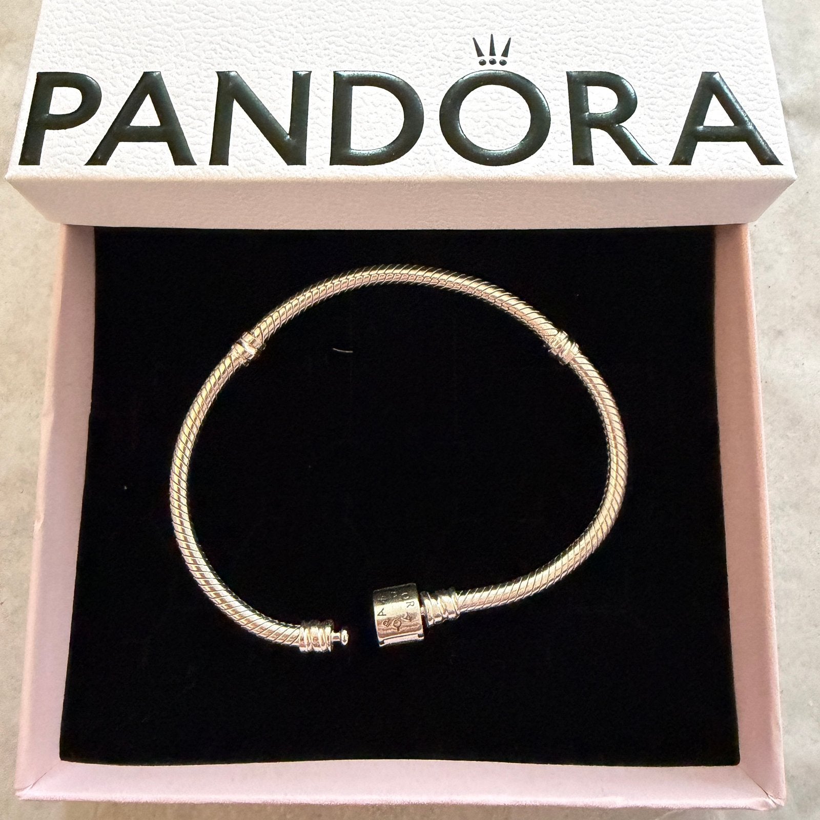 Pandora snakechain 17 cm, Verzenden, Zo goed als nieuw, Zilver