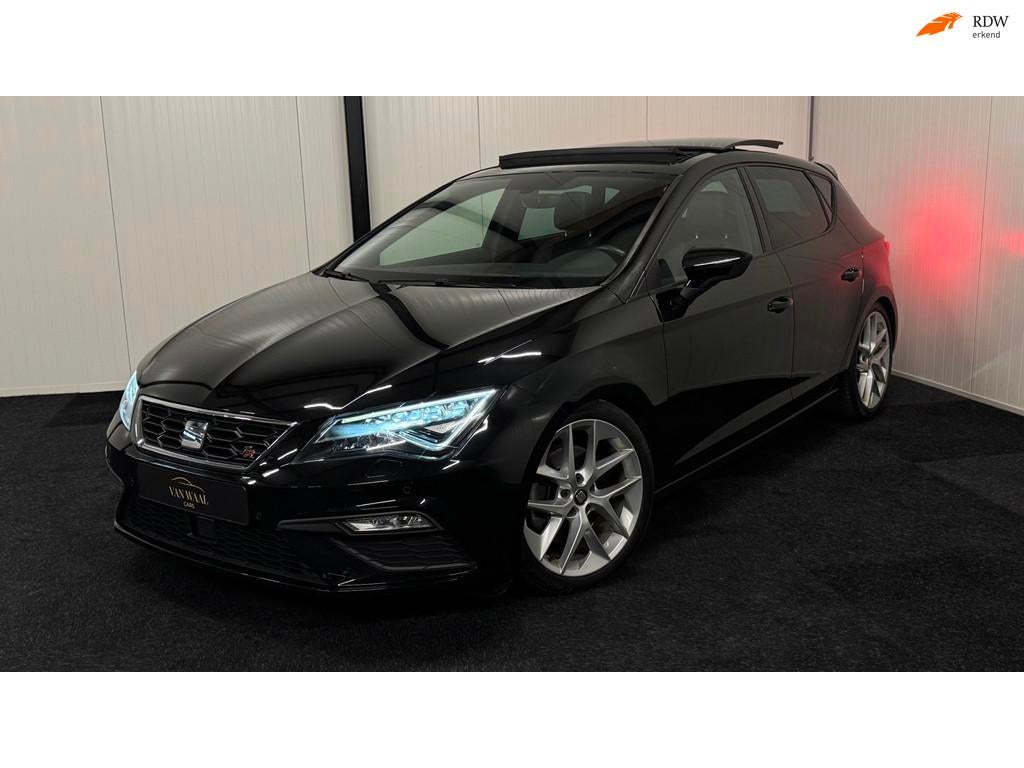 Seat LEON 2.0 TDI FR 2019 184PK FULLOPTION|RIJKLAAR, Auto's, Gebruikt, 4 cilinders, Leon, Zwart