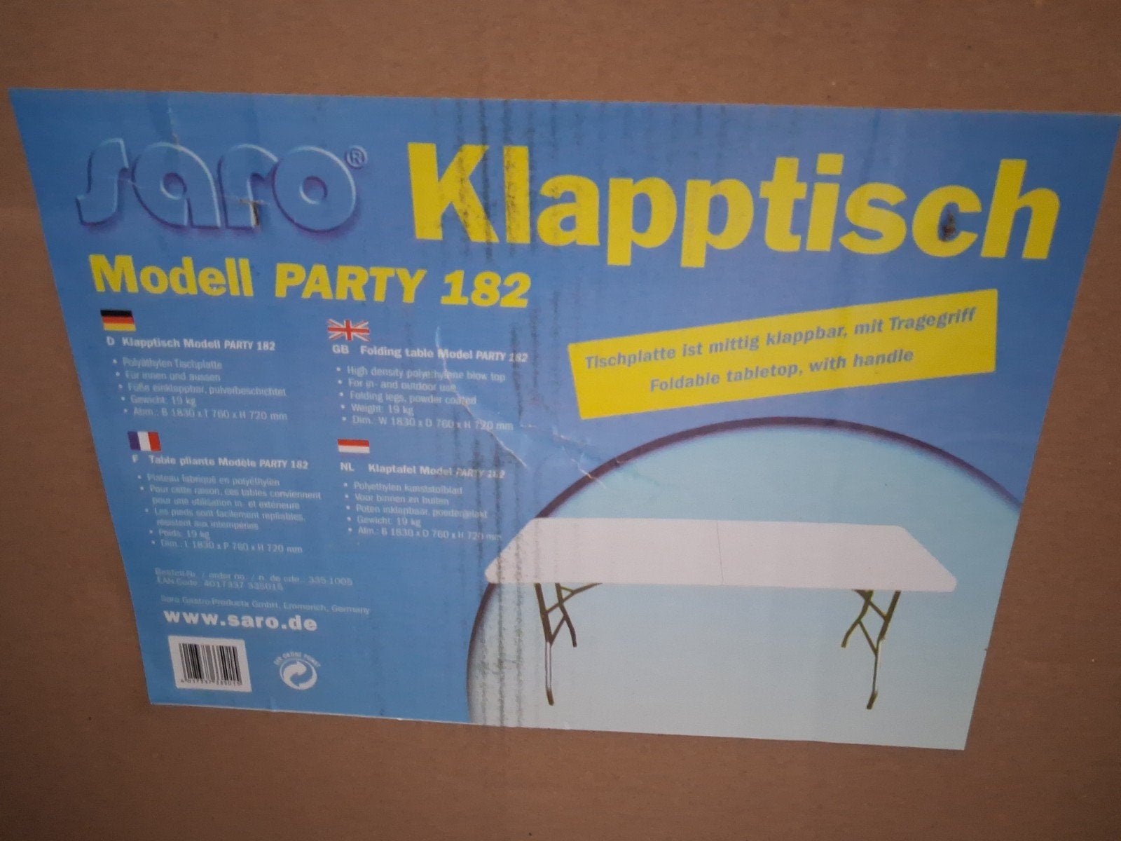 klap tafel nieuw in doos., Ophalen, Nieuw