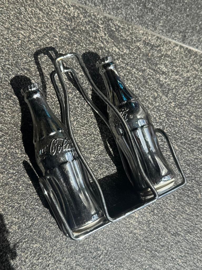 Vintage Coca Cola chrome metal peper en zout stel, Ophalen of Verzenden