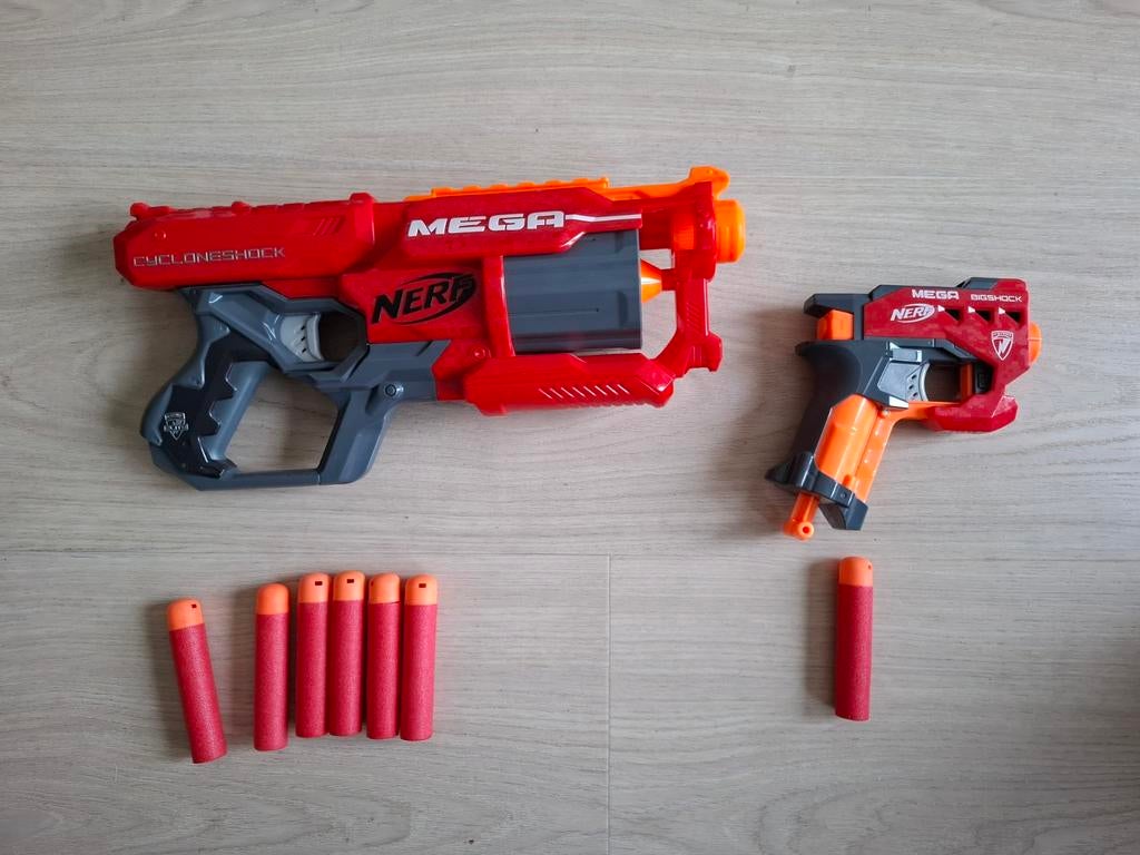 Nerf MEGA Cycloneshock + Bigshock, Ophalen of Verzenden