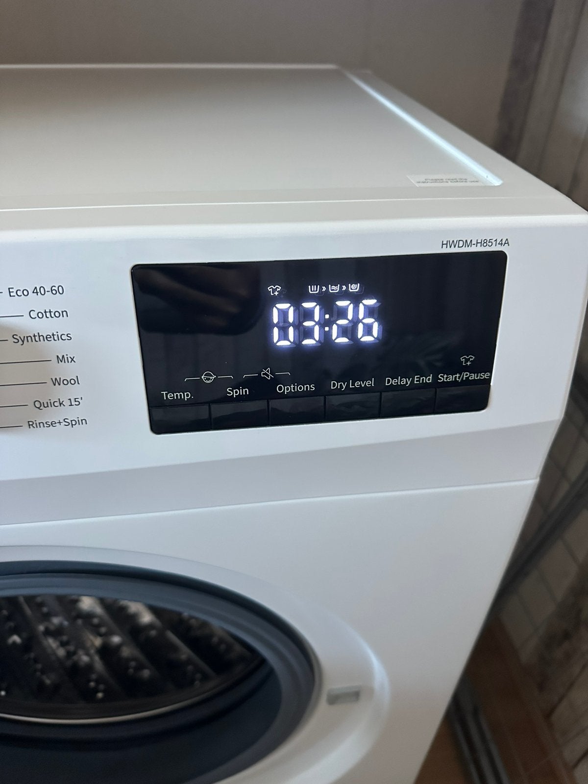 Wasmachine en droger in één. Was-droogcombinatie, Witgoed en Apparatuur, Ophalen, Zo goed als nieuw, 1200 tot 1600 toeren, 85 tot 90 cm