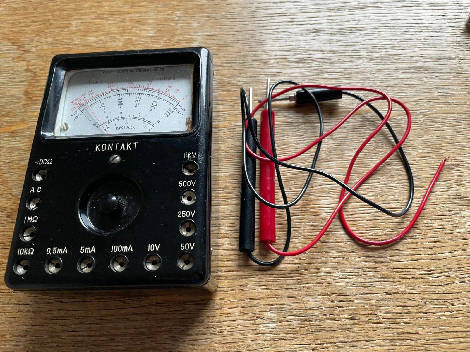 Oude Japanse analoge Multimeter, KONTAKT, bakeliet, Antiek en Kunst, Ophalen of Verzenden
