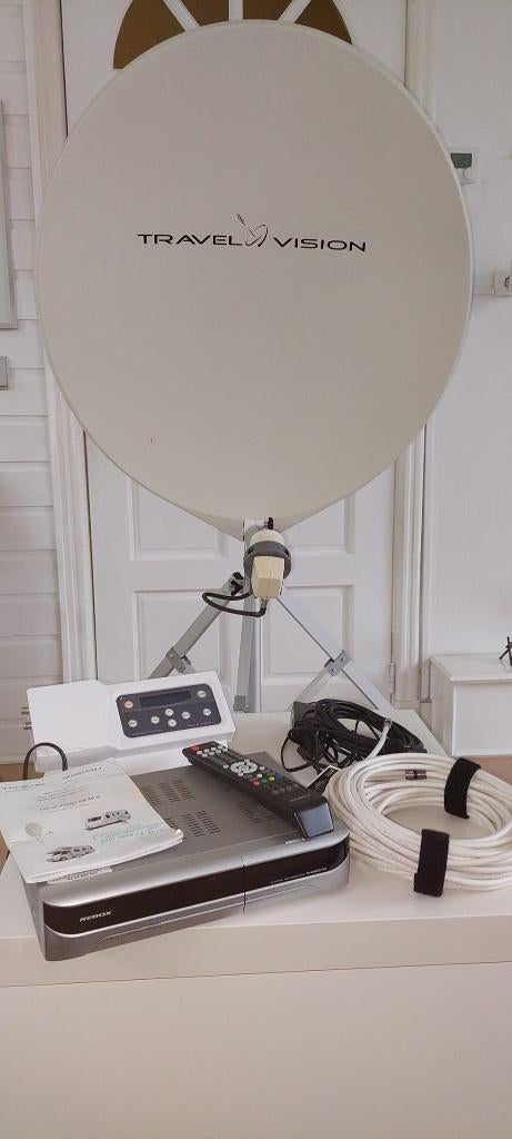 Te koop: Travel Vision R6 80cm omtrek automatische schotel, Audio, Tv en Foto, Schotelantennes, Gebruikt, (Schotel)antenne, Overige merken