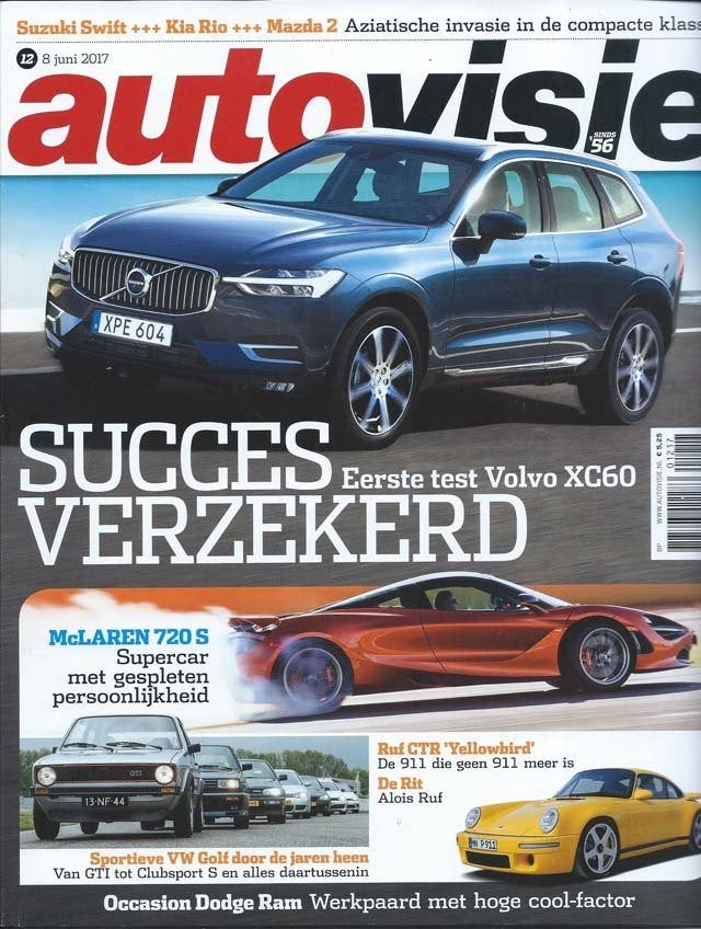 Autovisie 12 2017 : Sportieve VW Golf - Dodge Ram Pick-up, Ophalen of Verzenden, Gelezen, Algemeen