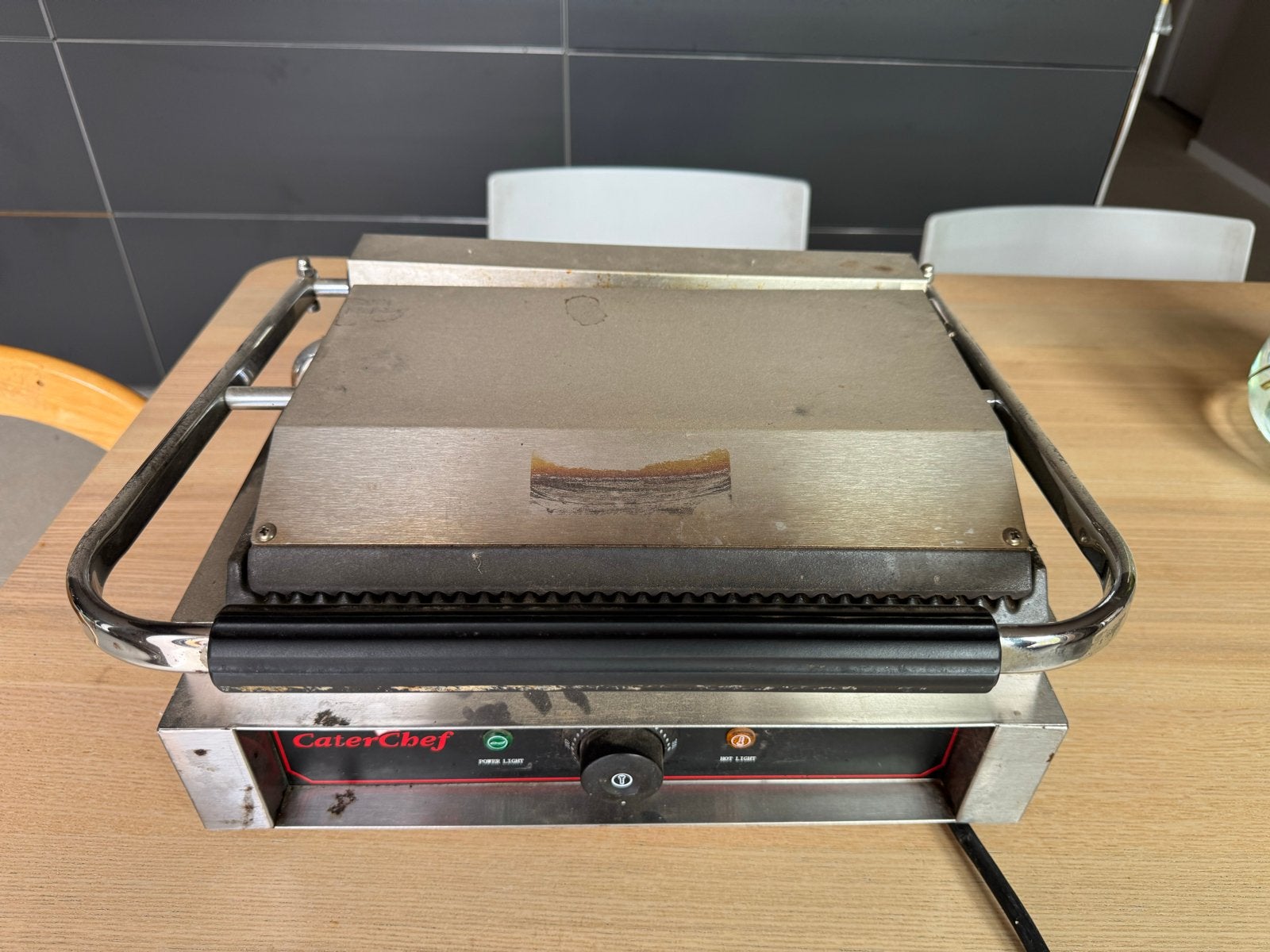 CaterChef Contact Grill GH-811EA - Professionele Grill, Witgoed en Apparatuur, Contactgrills, Ophalen of Verzenden, Gebruikt