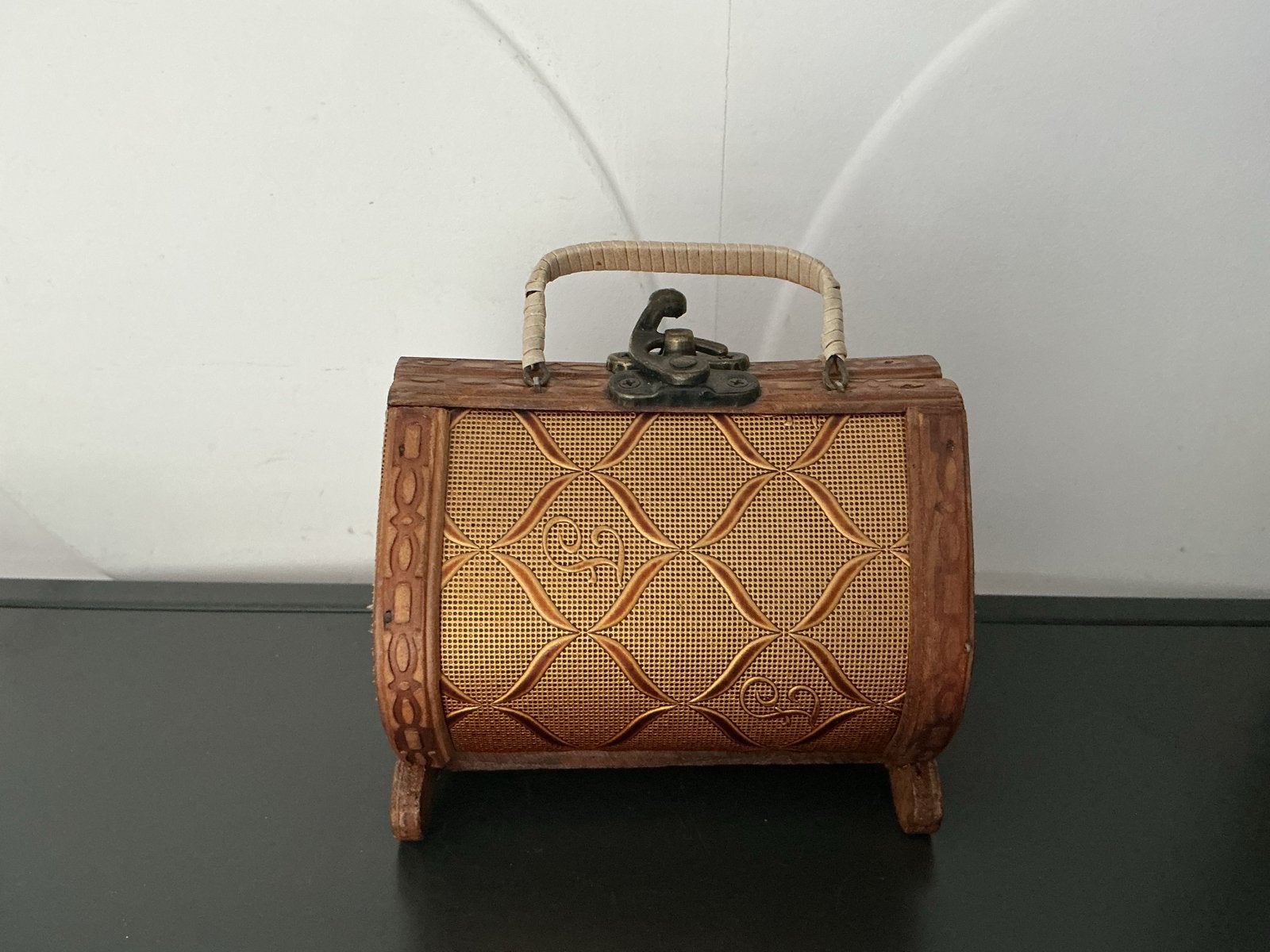 Vintage Houten Handtasje / Clutch, Antiek en Kunst, Ophalen of Verzenden