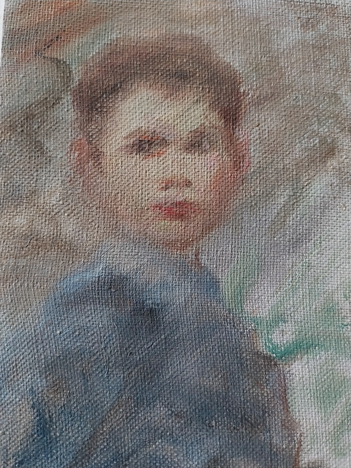 Klein portretje van een jongeman..., Antiek en Kunst, Ophalen of Verzenden