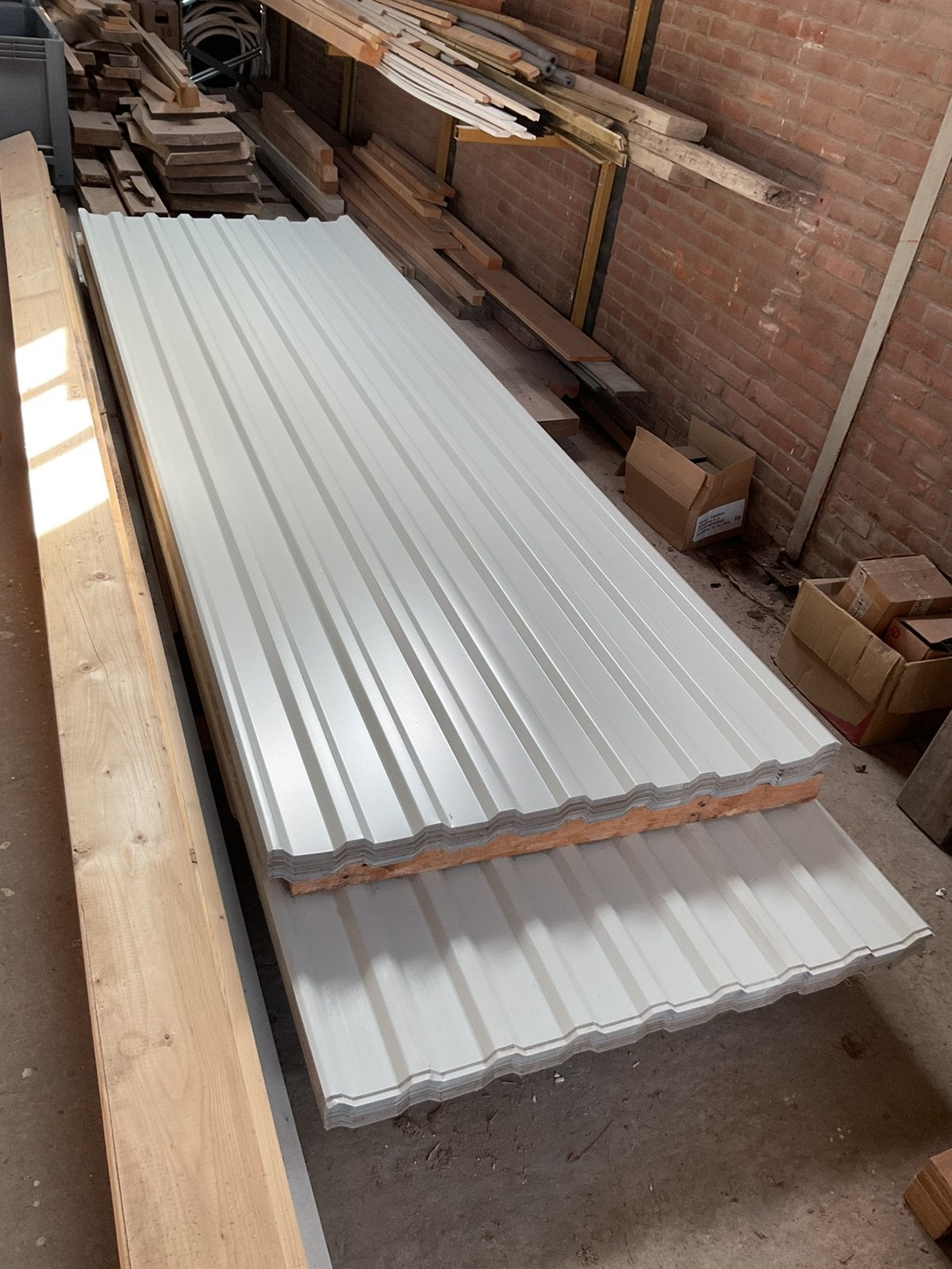 Damwandplaten ral9002 inclusief anticondensvilt A-kwaliteit, Overige kleuren, Nieuw, 15 m² of meer, Metaal