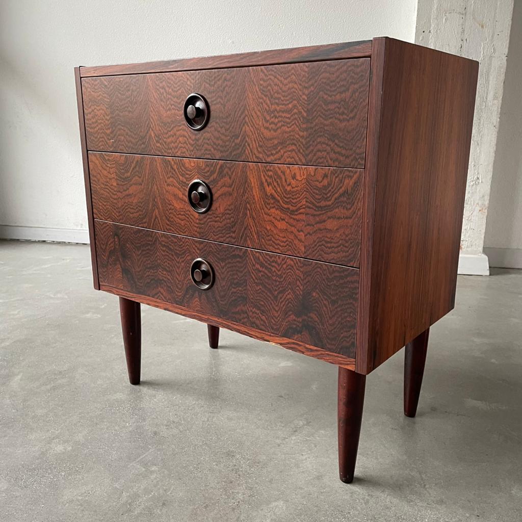 Lade kastje vintage jaren 50 60 palissander houtfineer, Huis en Inrichting, Kasten | Ladekasten, Zo goed als nieuw, Minder dan 100 cm