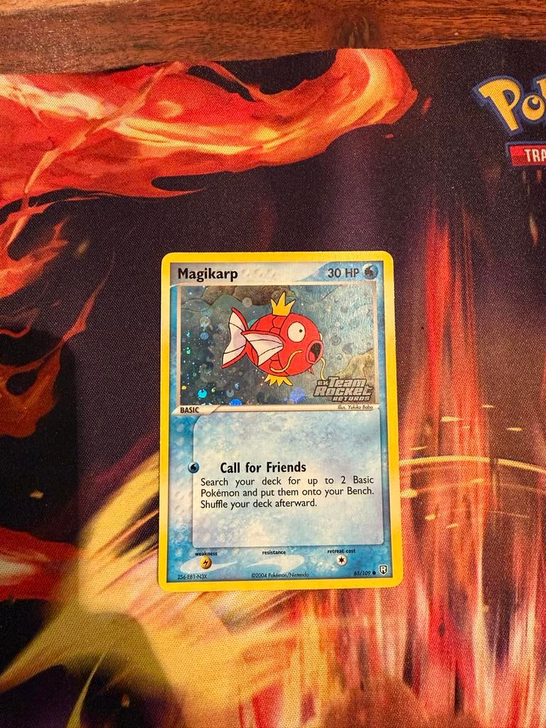 Magikarp Holo 65/109 Ex Team Rocket Returns Pokémon Kaart, Ophalen, Zo goed als nieuw, Losse kaart, Foil