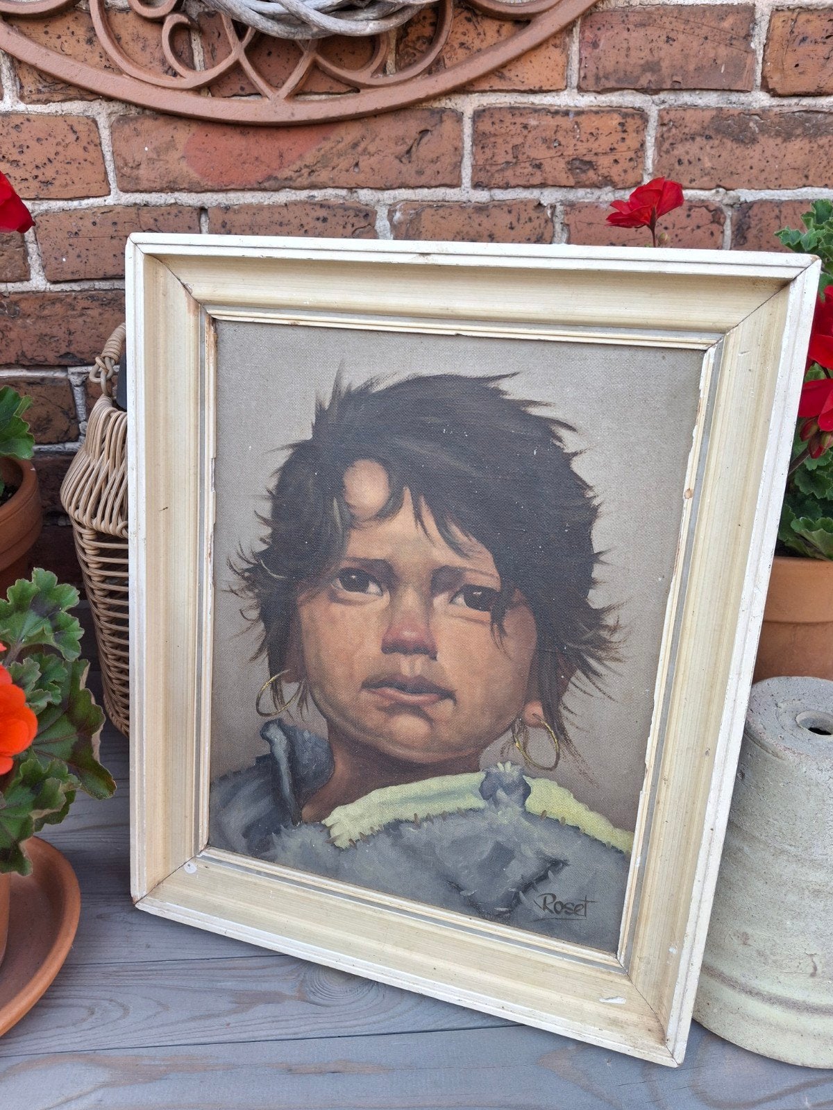 Prachtig olieverf schilderijtje van een zigeuner meisje, Antiek en Kunst, Kunst | Schilderijen | Klassiek, Doek, Portret of Personen