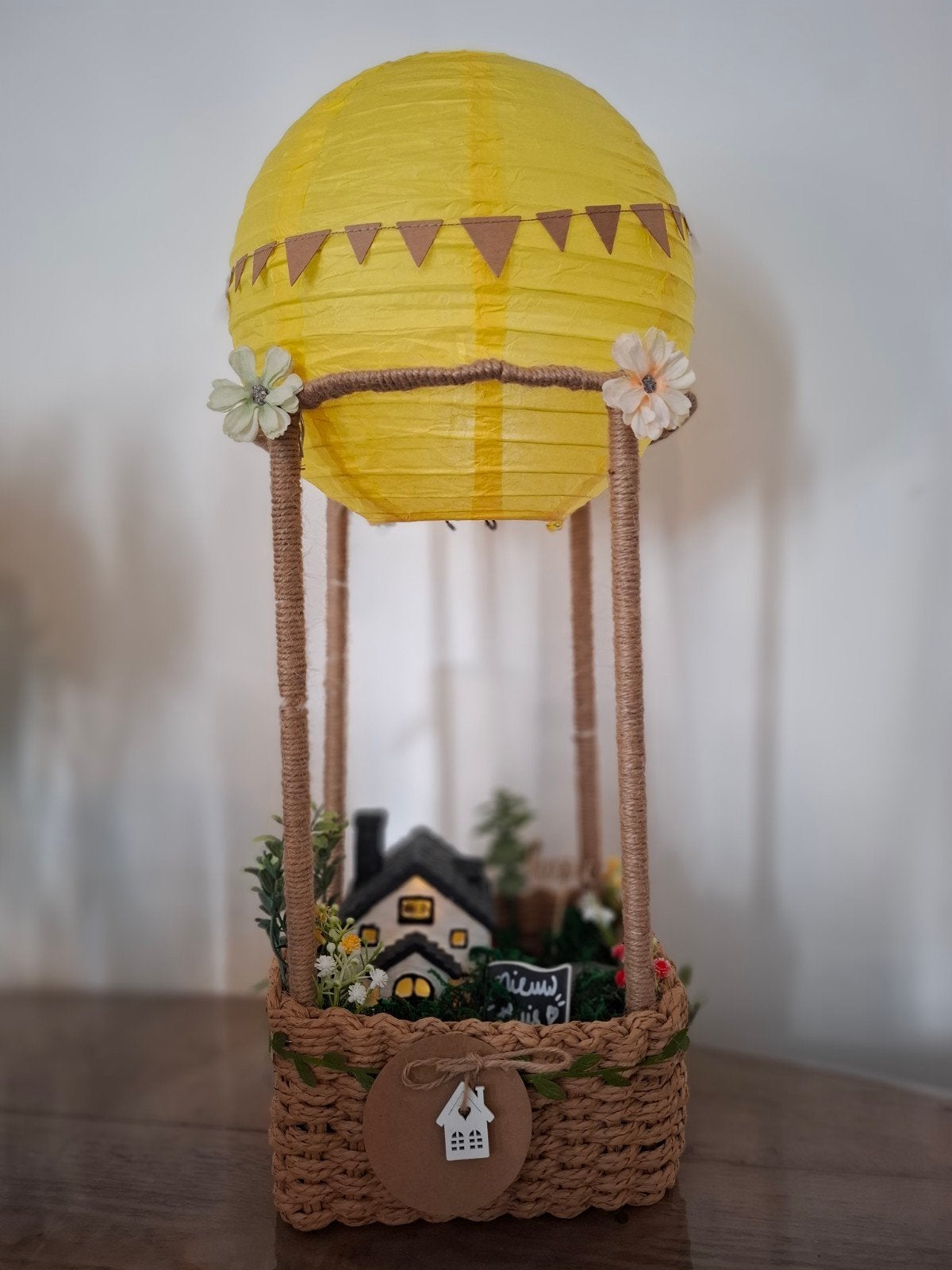 Origineel housewarming cadeau | Luchtballon met huis, Ophalen of Verzenden, Nieuw