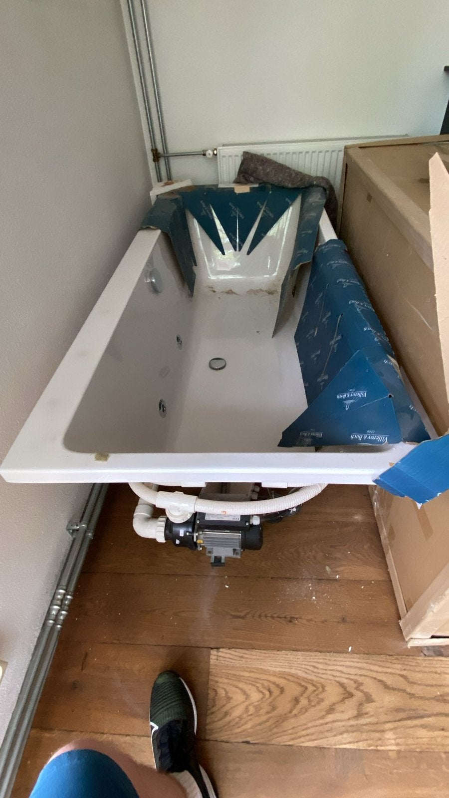 Badkuip met jacuzzi - Villeroy & Boch, Subway 180*80, Ophalen of Verzenden, Nieuw, Met bad