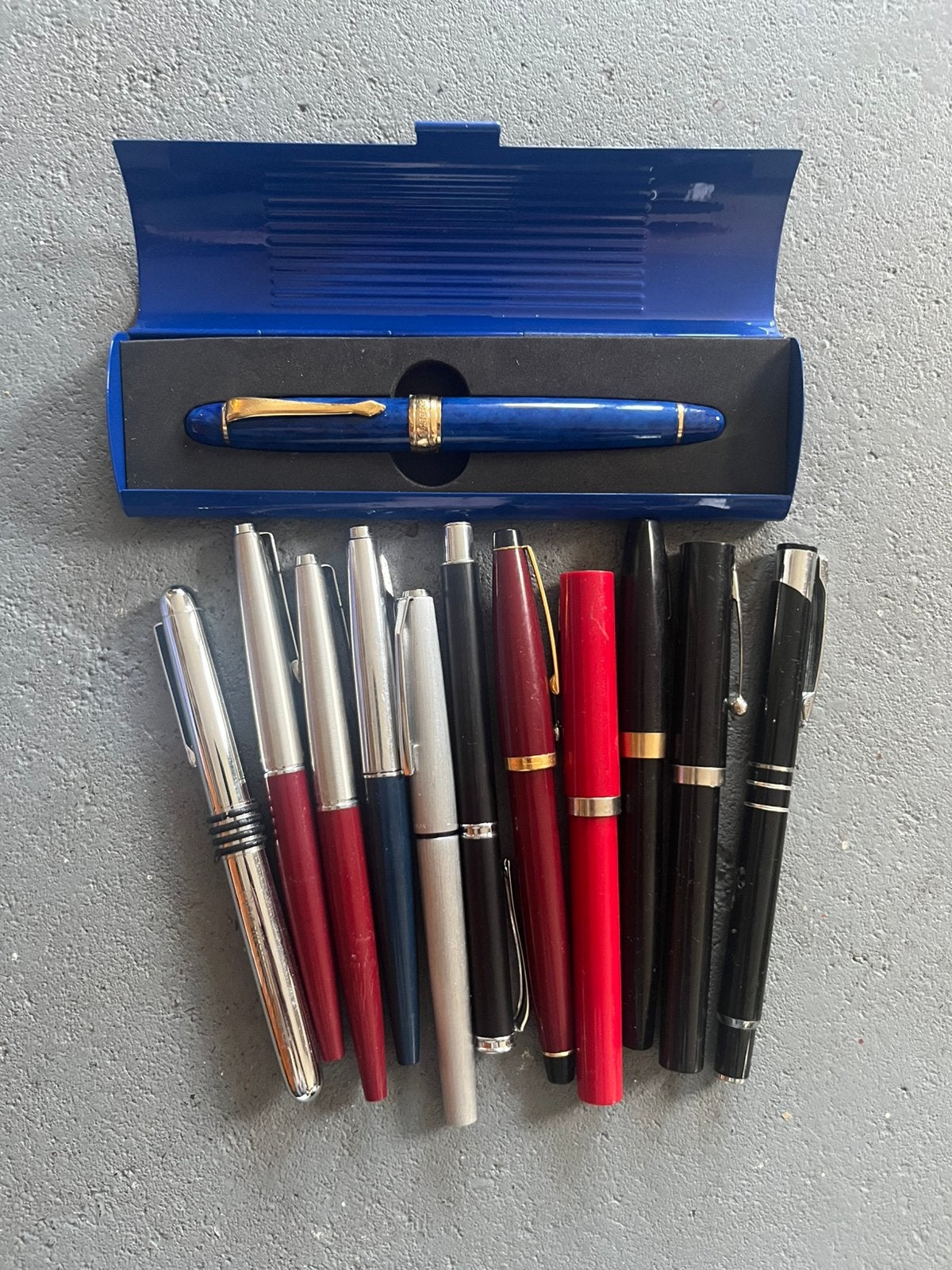 Verzameling vulpennen fountain pens Parker Schaeffer Cross, Ophalen, Gebruikt, Vulpen, Parker
