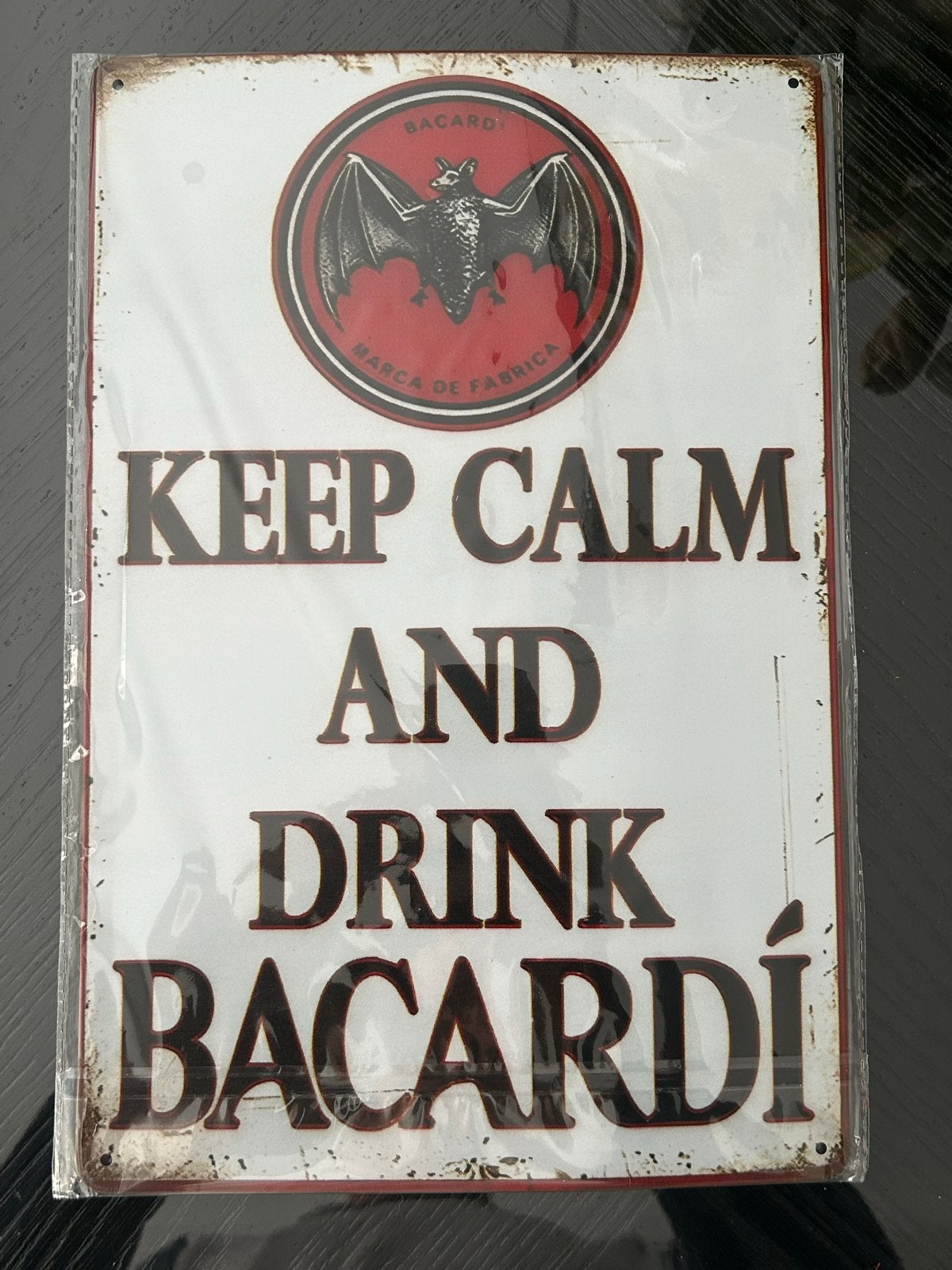 Bacardi 'Keep Calm and Drink Bacardi' Reclamebord, Ophalen of Verzenden, Nieuw, Reclamebord