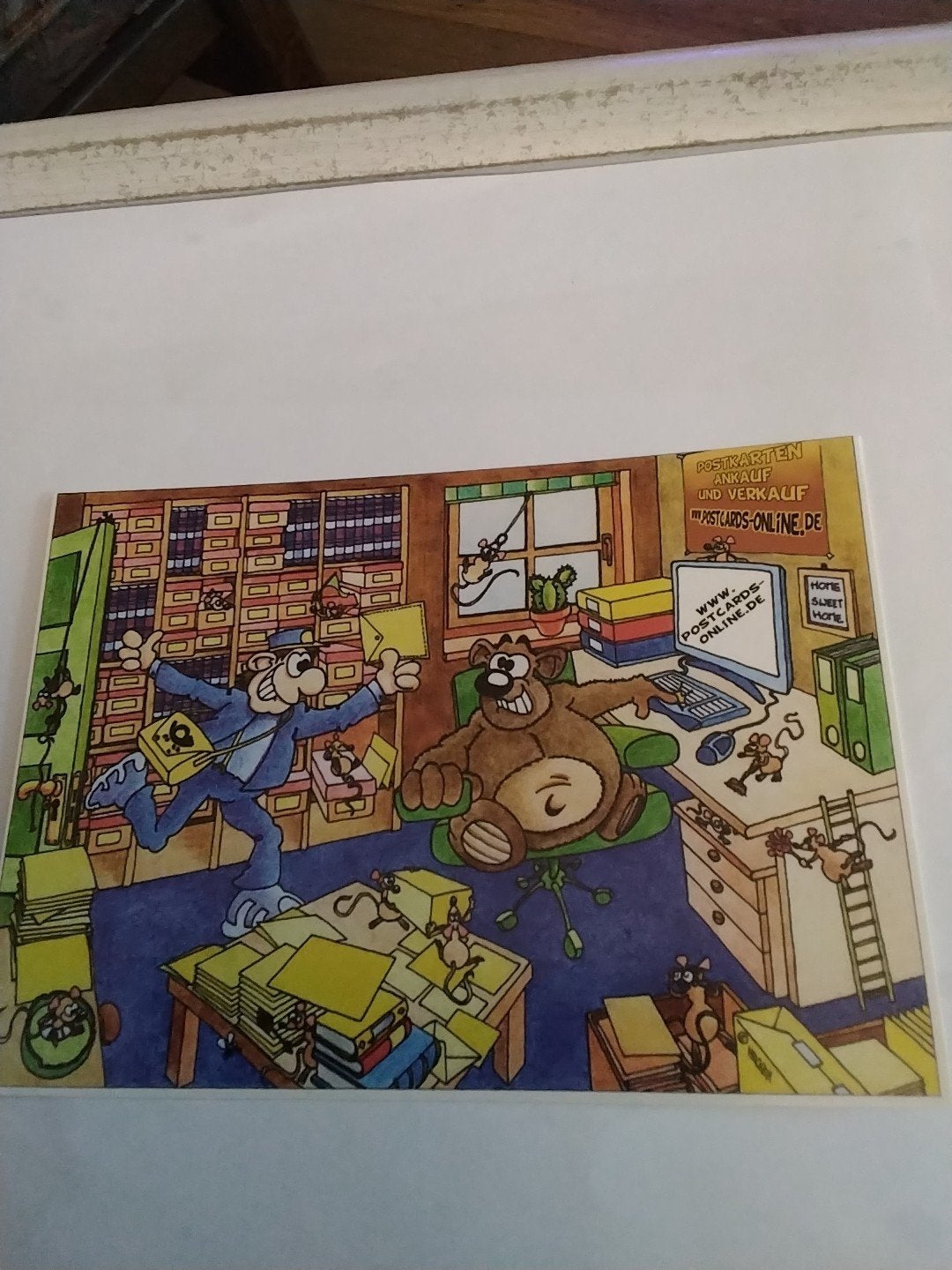 Grappige reclame ansichtkaart van postcards-online.de, Verzamelen, Ansichtkaarten | Themakaarten, Ophalen of Verzenden, 1980 tot heden