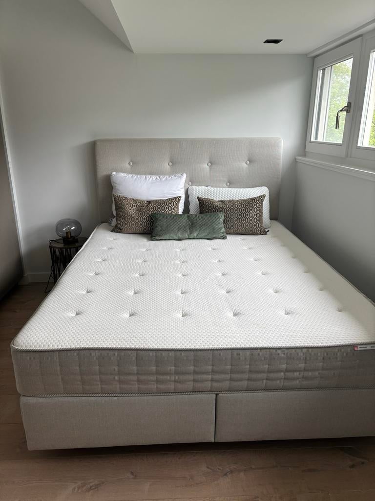 IKEA Boxspring 160x200 - Goede staat, Ophalen, Gebruikt, Tweepersoons, 200 cm