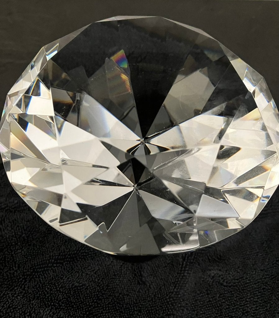 Kristal facet geslepen diamant van 150 mm., Ophalen, Nieuw, Overige materialen, Vintage