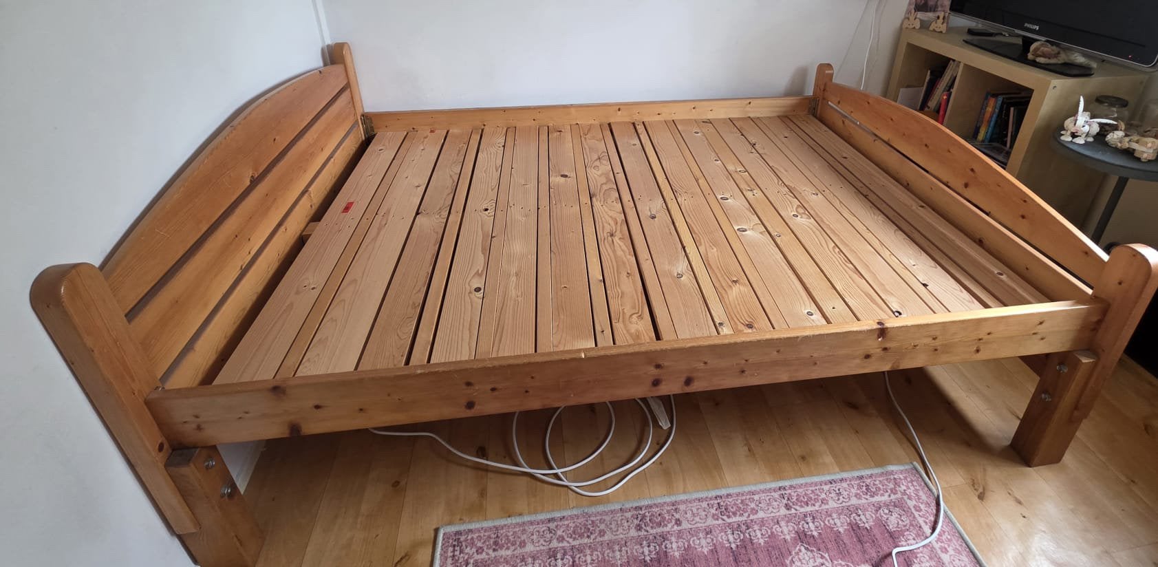 Bed frame, Ophalen, Gebruikt, Wit, Tweepersoons