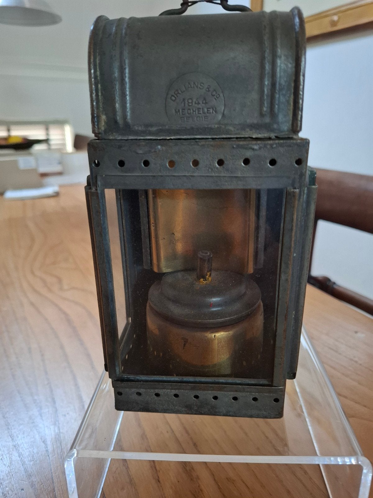 Belgische 1944 spoorweg verlichtings lamp., Ophalen of Verzenden, Gebruikt, Trein, Overige typen