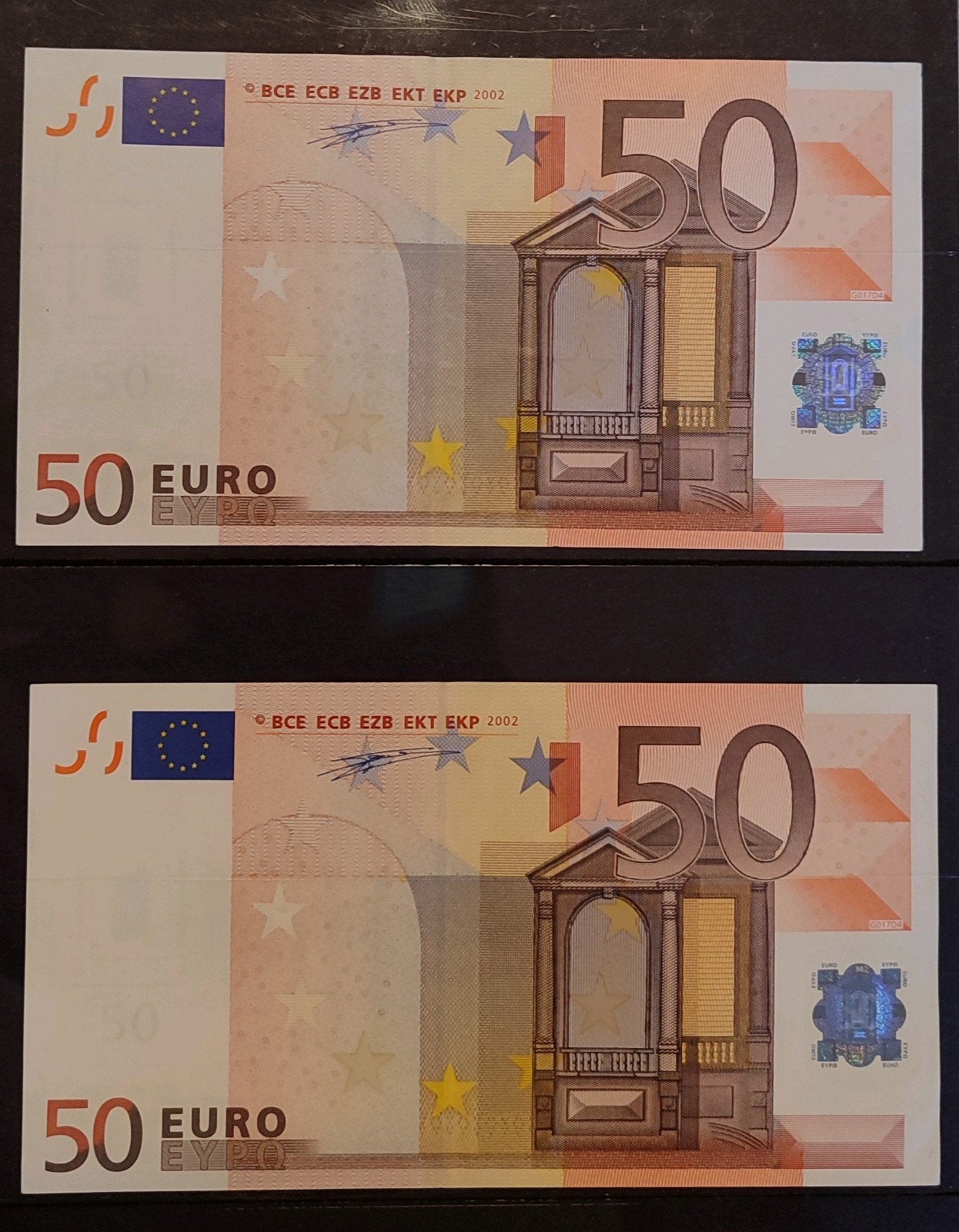 2 x 50 euro 2002 Duisenberg P066 Nederland, Ophalen of Verzenden, Overige landen, 50 euro, Los biljet