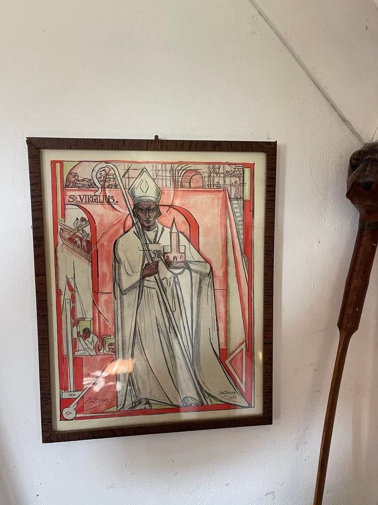 Zeer Zeldzaam Lito Jan Toorop - Dubbel Gesigneerd, Ophalen of Verzenden
