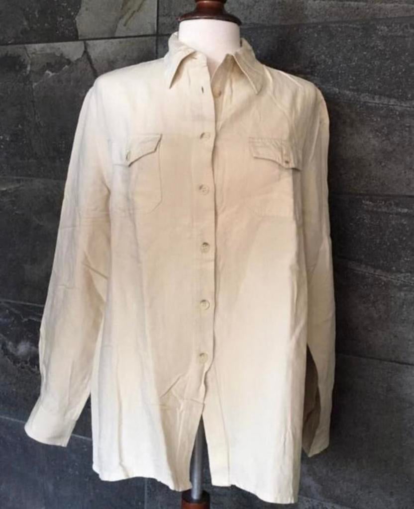 Zij Vivre Safari Tuniek Blouse Linnen Viscose Maat M Nieuw, Kleding | Dames, Ophalen of Verzenden, Nieuw, Maat 38/40 (M), Beige