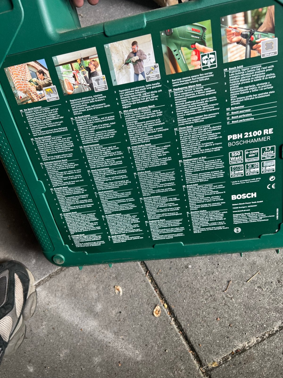 Bosch PBH 2100 RE Boorhamer - Zo goed als nieuw, Boor- en/of Breekhamer, Ophalen of Verzenden, Zo goed als nieuw, Klopboormechanisme
