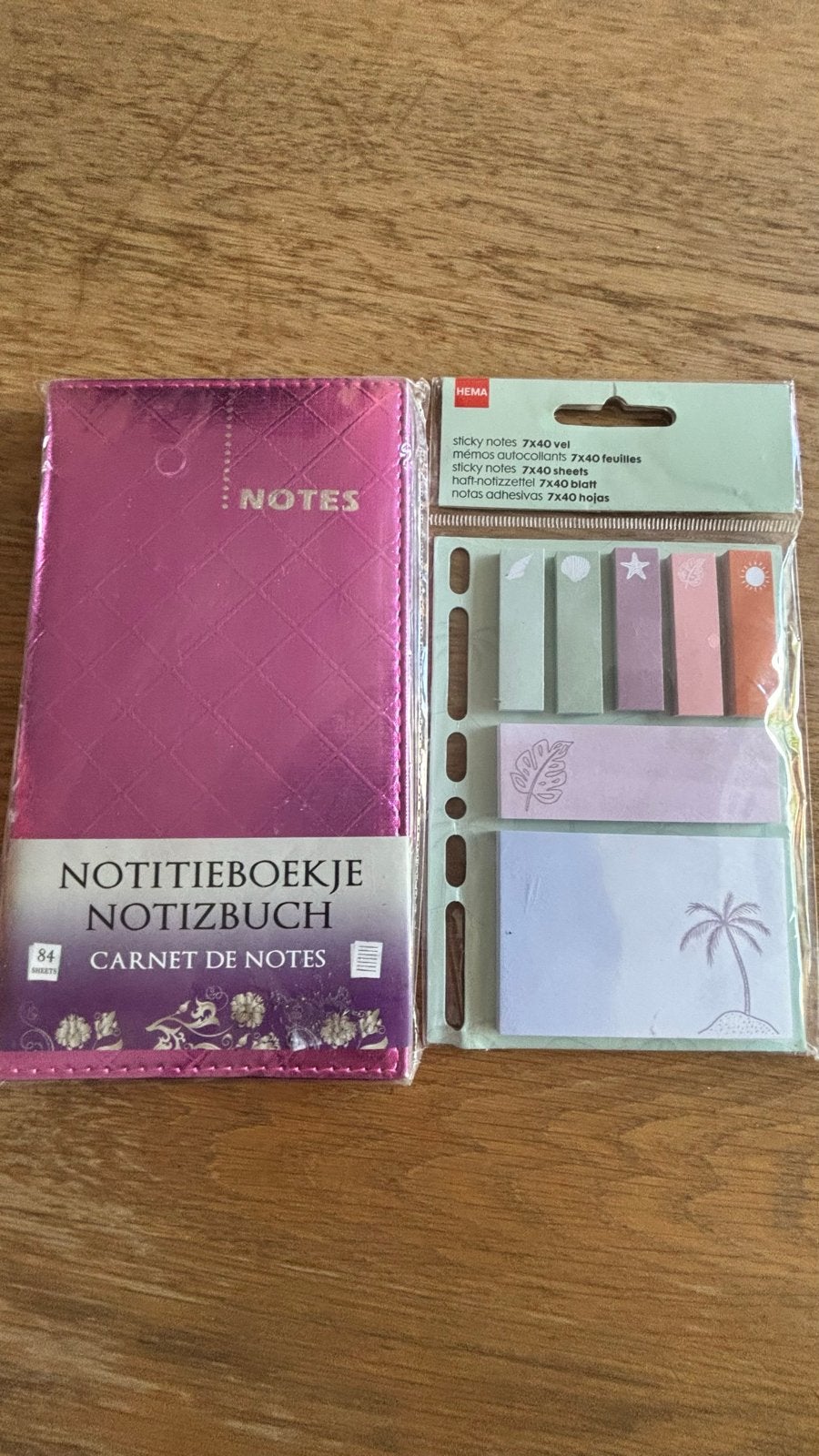 Roze notitie boekje met sticky notes, Ophalen of Verzenden, Nieuw, A6