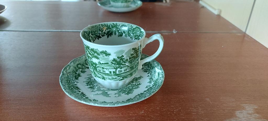Vintage kop en schotel, Ophalen