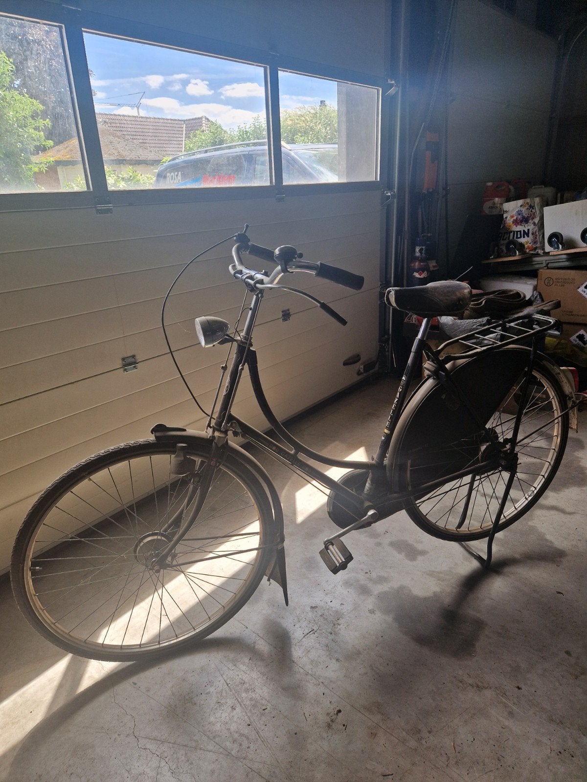 Gazelle Oma-fiets met stangensysteem om te remmen., Fietsen en Brommers, Ophalen, Gebruikt, Versnellingen, 56 cm of meer