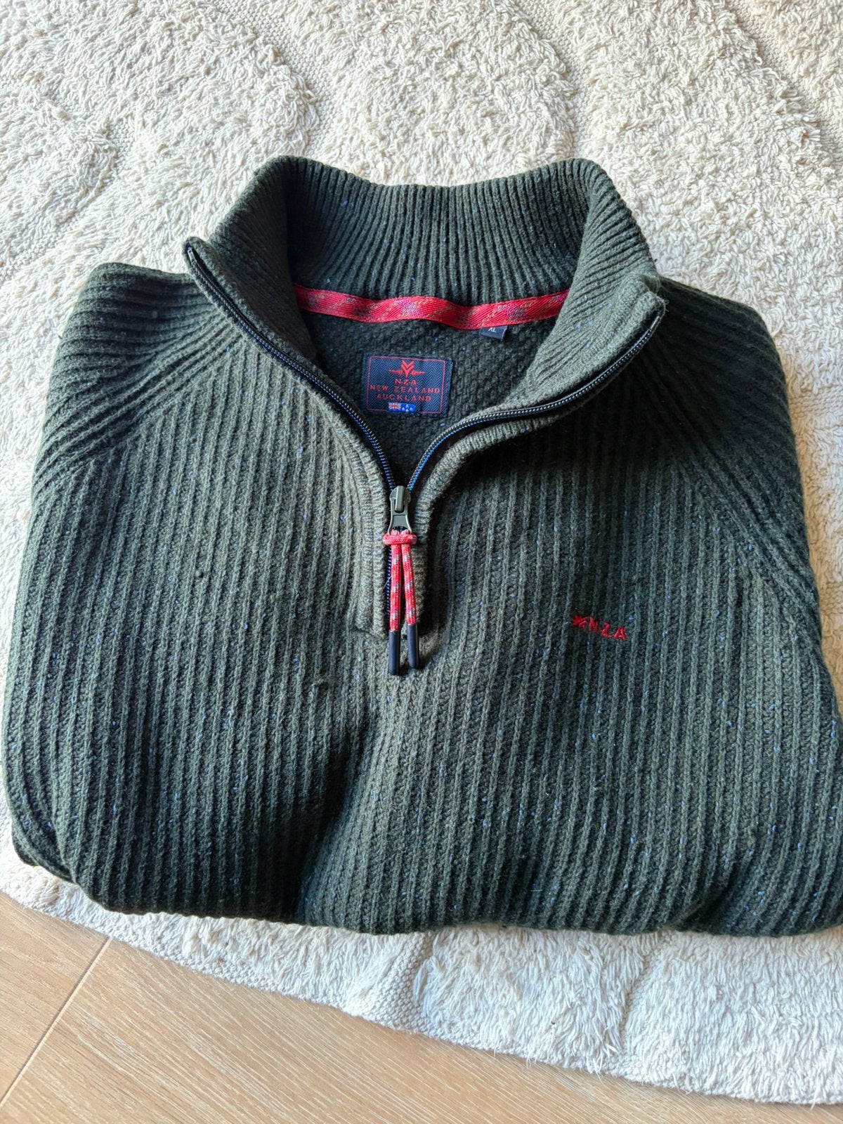 NZA pull met zip, Ophalen of Verzenden, Zo goed als nieuw, Maat 52/54 (L), Groen