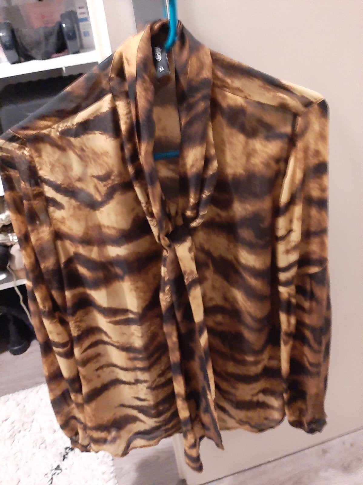 Nieuwe Eksept blouse met tijgerprint - Maat M, Maat 38/40 (M), Bruin, Nieuw, Ophalen of Verzenden