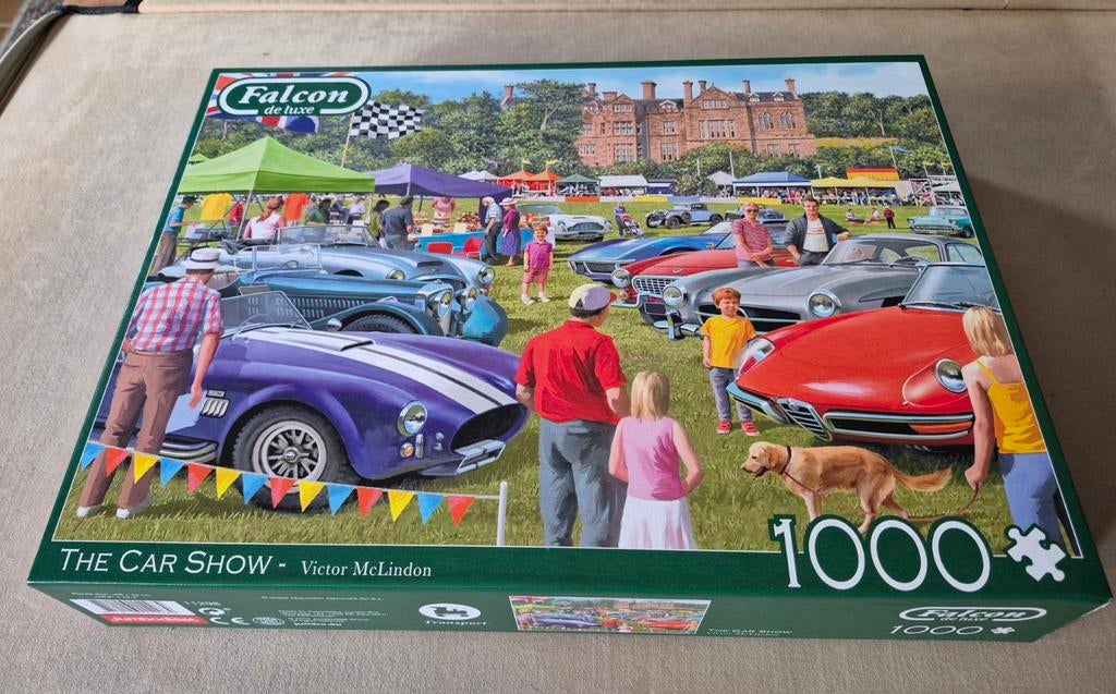 Falcon legpuzzel - The Car Show, Ophalen of Verzenden, 500 t/m 1500 stukjes, Zo goed als nieuw