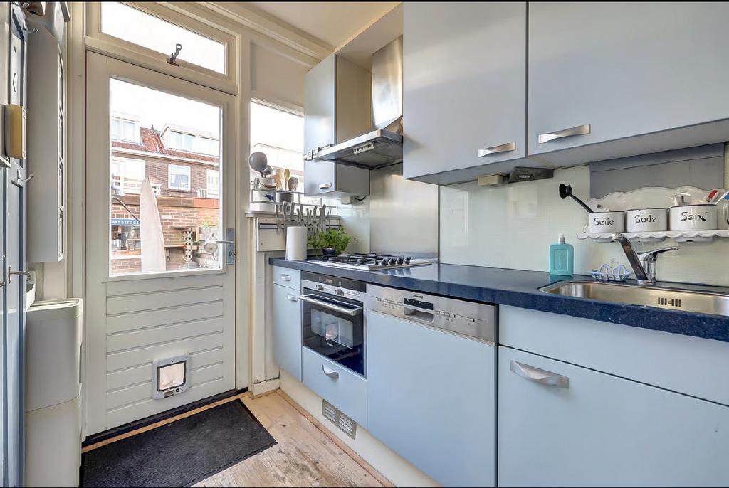 Keuken (zelf demonteren), Huis en Inrichting, Keuken | Complete keukens, Ophalen, Gebruikt, Blauw, Hoekkeuken