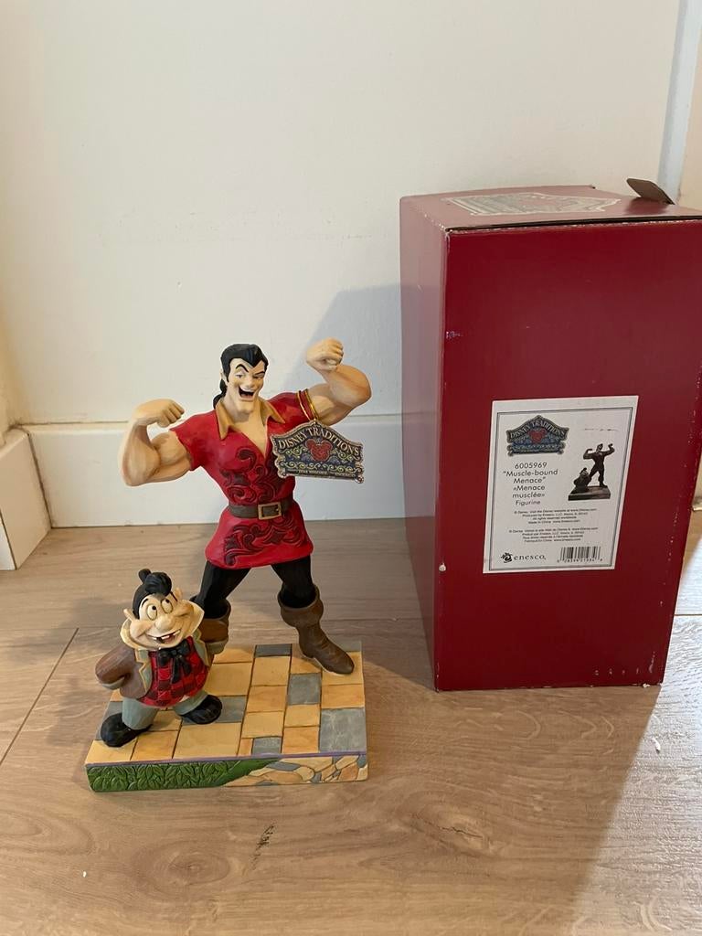 Disney traditions Jim shore  Belle - Gaston & Lefou, Ophalen of Verzenden, Assepoester of Belle, Zo goed als nieuw, Beeldje of Figuurtje