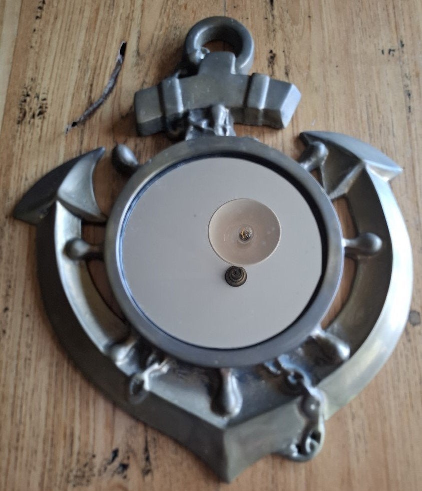 Vintage messing anker spiegel, Ophalen of Verzenden