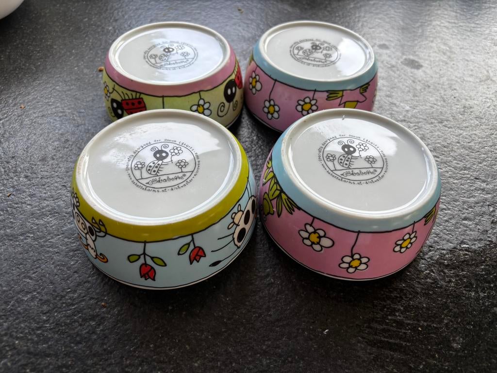 Hele mooie Douwe egberts schaaltjes koei kikker lefebees, Ophalen of Verzenden