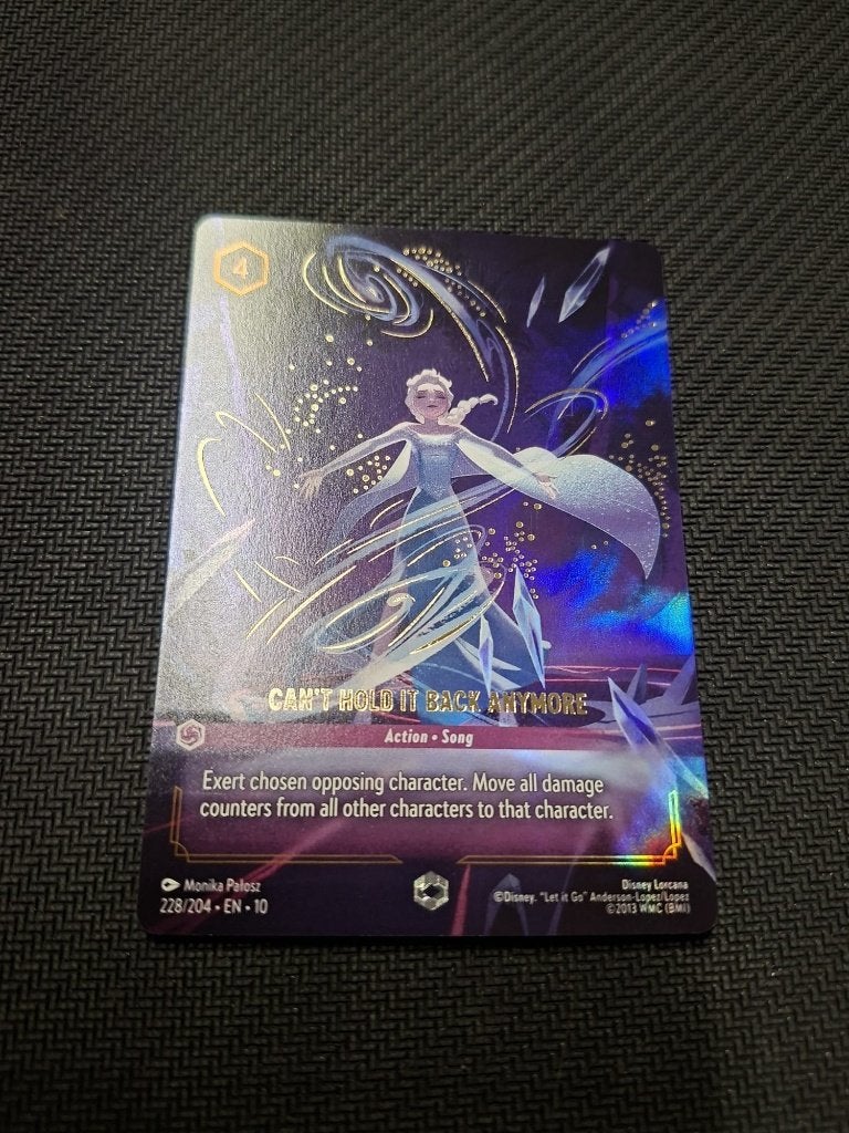 Lorcana Cant hold it back anymore enchanted, Hobby en Vrije tijd, Verzamelkaartspellen | Overige, Ophalen of Verzenden, Nieuw